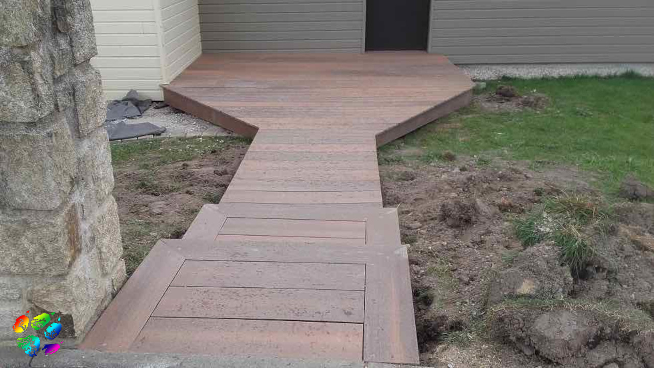 Passerelle composite terrasse